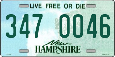 NH license plate 3470046