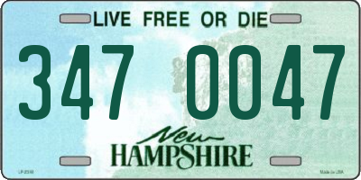 NH license plate 3470047