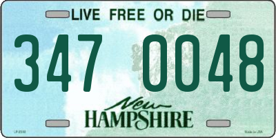 NH license plate 3470048