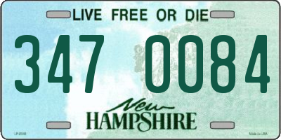 NH license plate 3470084