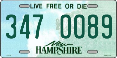 NH license plate 3470089