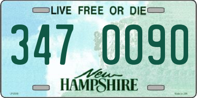 NH license plate 3470090