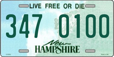 NH license plate 3470100