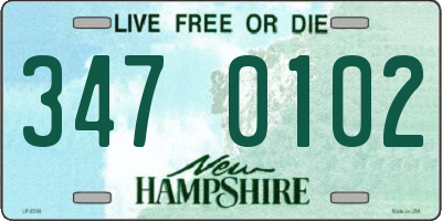 NH license plate 3470102