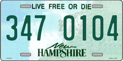 NH license plate 3470104