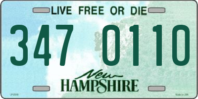 NH license plate 3470110