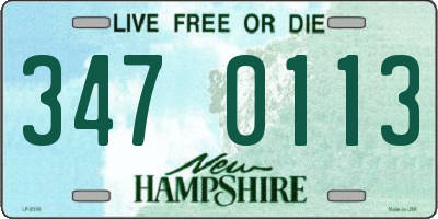 NH license plate 3470113