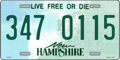 NH license plate 3470115