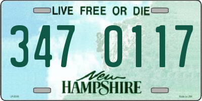 NH license plate 3470117