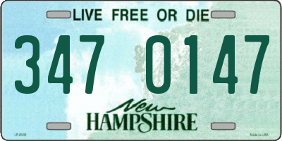 NH license plate 3470147