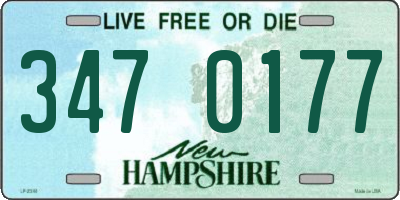 NH license plate 3470177