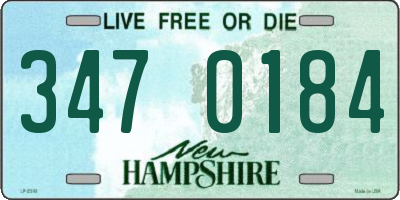 NH license plate 3470184