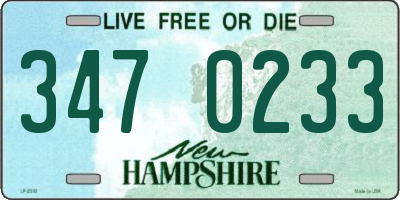 NH license plate 3470233