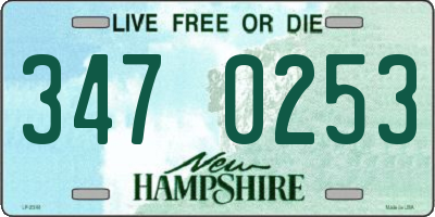 NH license plate 3470253