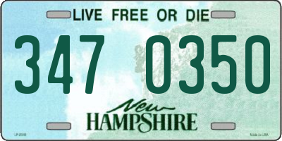 NH license plate 3470350
