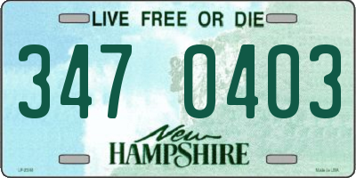 NH license plate 3470403