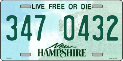 NH license plate 3470432