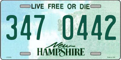 NH license plate 3470442
