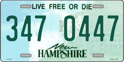 NH license plate 3470447