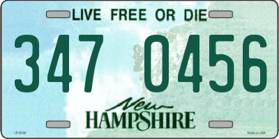 NH license plate 3470456