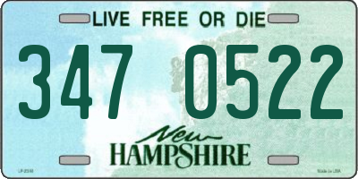 NH license plate 3470522