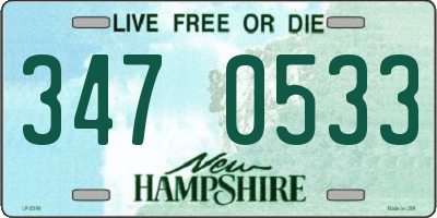 NH license plate 3470533