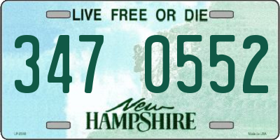 NH license plate 3470552