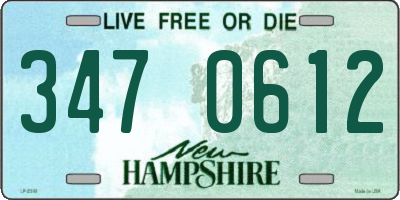 NH license plate 3470612