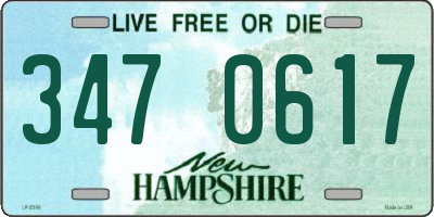 NH license plate 3470617