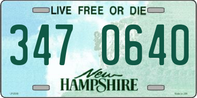 NH license plate 3470640