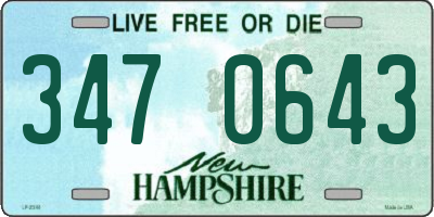 NH license plate 3470643