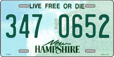 NH license plate 3470652