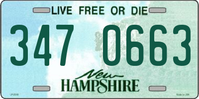 NH license plate 3470663