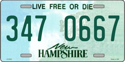 NH license plate 3470667