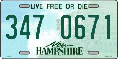NH license plate 3470671