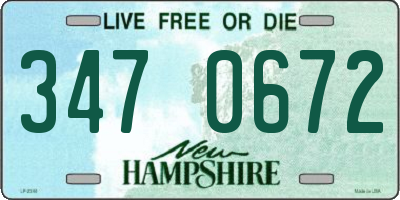 NH license plate 3470672
