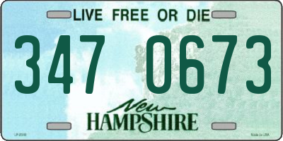 NH license plate 3470673