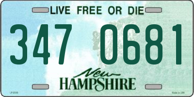 NH license plate 3470681