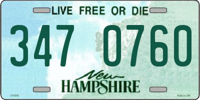 NH license plate 3470760