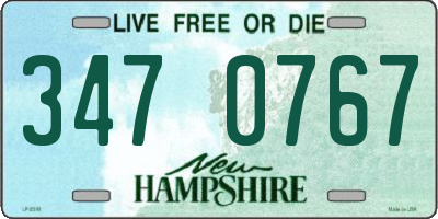 NH license plate 3470767