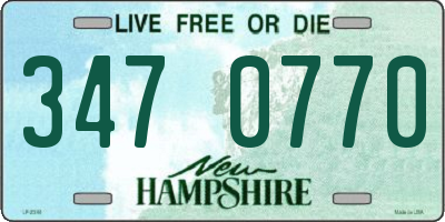 NH license plate 3470770