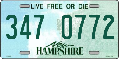 NH license plate 3470772