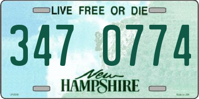 NH license plate 3470774