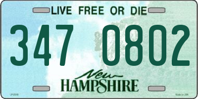 NH license plate 3470802