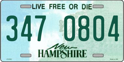 NH license plate 3470804