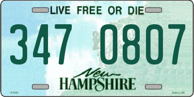 NH license plate 3470807