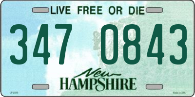 NH license plate 3470843