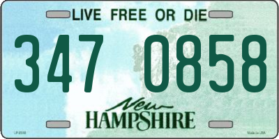 NH license plate 3470858