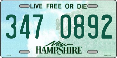 NH license plate 3470892