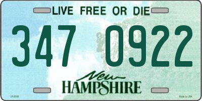 NH license plate 3470922